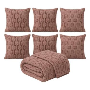 Imagem de Kit 7 Peças Peseira King Size E 6 Capas Almofadas 45x45cm - Vernary, R
