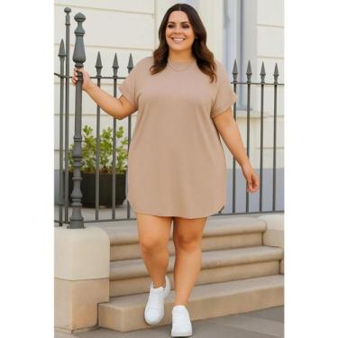 Imagem de Vestido Plus Size Sólido Manga De Asa De Morcego Bolso Oculto Vestido 