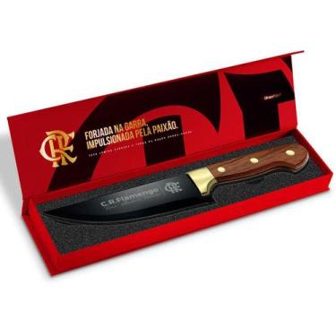 Imagem de Faca Churrasco Steel Gold Times Futebol sortidas Brasfoot Cor:Flamengo