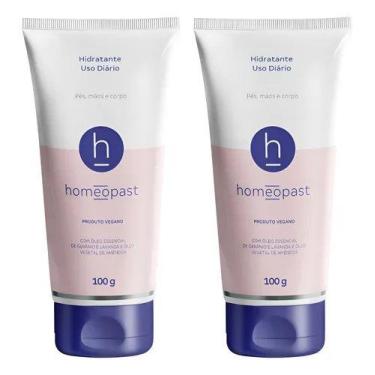 Imagem de Kit 02 Homeopast Hidratante de Uso Diário 100g  Pés Mãos e Corpo  HMul