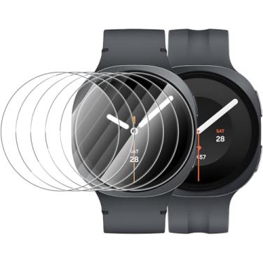 Imagem de Landhoo Pacote com 6 protetores de tela para Samsung Galaxy Watch 8 de 44 mm, antiembaçamento, antiarranhões, película protetora de vidro temperado HD sem bolhas para Galaxy Watch 8 44 mm acessórios
