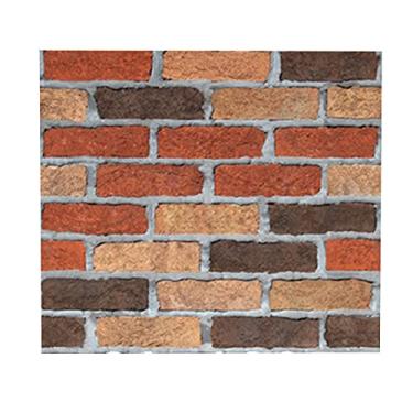 Imagem de WSWJDW Decoração da casa 3D PVC Papel de parede de grãos de madeira Papel de parede de pedra de tijolo Papel de parede autoadesivo de sala de estar Papéis de parede de 2,45cmX5m