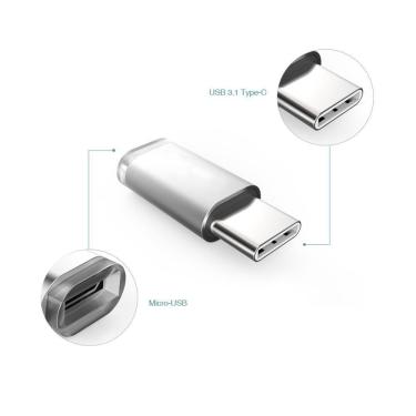 Imagem de Adaptador Micro Usb Para Tipo C (type-c) Prata