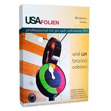 Imagem de Papel Fotografico Inkjet A4 Vinil Branco Adesivo 90g - Pacote com 10 Unidade(s) Usa Fol...