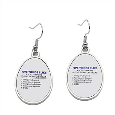 Imagem de Brinco Five Things I Like Greyhound – Brincos com pingente para meninas – Presente de festa de aniversário dos namorados