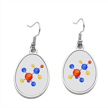 Imagem de Brinco de molécula de vetor, brincos pendurados para meninas, presente de festa de aniversário dos namorados, Metal, Sem pedras preciosas