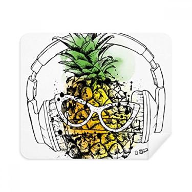 Imagem de Headset Abacaxi Óculos de sol Pano de limpeza de frutas Limpador de tela 2 peças Tecido de camurça