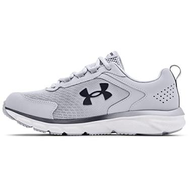 Imagem de Under Armour Charged Assert 9 Tênis de corrida masculino, Cinza moderno (101)/branco, 10 X-Wide