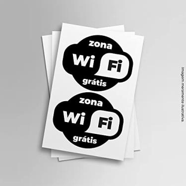 Imagem de Cartela Wi-fi Identificação Adesivo Estabelecimento Rede