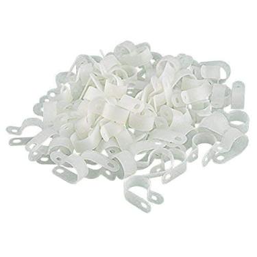 Imagem de Cabo de fixação XLX 200 pçs de nylon branco tipo R para tubo de fio de diâmetro de 12,7 mm (cabo de plástico fixador de clipe)