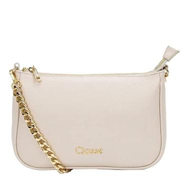 Imagem de Bolsa Croos Body Couro Creme Classe 3016-2G
