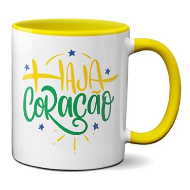 Imagem de Caneca Brasil Verde Amarelo Copa Do Mundo Haja Coração (Amarela)