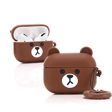 Imagem de Capa de silicone ZAHIUS Airpods Pro Compatível com Apple Airpods Pro[Padrão de desenho 3D][Projetado para crianças meninas e meninos][Urso pequeno]