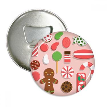 Imagem de Feliz Natal infância presente padrão abridor de garrafas ímã geladeira emblema multifuncional