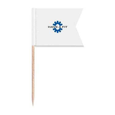 Imagem de Emoctional Tentativas Vestido Negativamente, Bandeiras de palito de dente, Marcação de rotulagem para Bolo de Festa Prato de Queijo