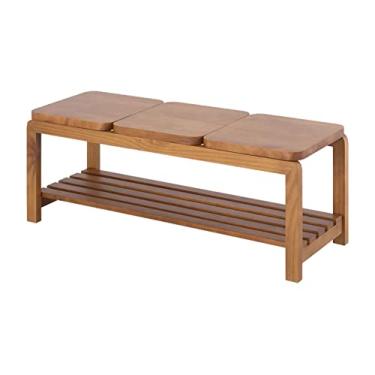 Imagem de Banco de Madeira 3 Lugares Natu Meu Móvel de Madeira - Nozes