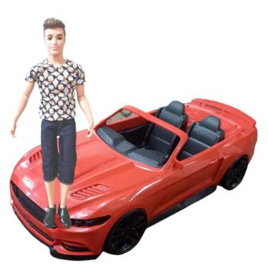 Imagem de Carro Conversível Com Boneco Tipo Ken Namorado Da Barbie - Lua