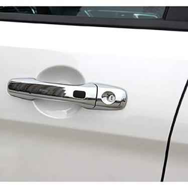 Imagem de JIERS Para Ford Explorer 2016-2017, ABS cromado para maçaneta de porta de carro acabamento moldura adesivo para decoração acessórios externos