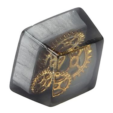 Imagem de Boné de Resina de Jogo, Chaveiro Personalizado Fofo, Chaveiro Feito à Mão DIY para Jogadores de Jogos e Entusiastas de Teclado, Teclado de Personalidade para Teclado Ecânico (engrenagem preta)