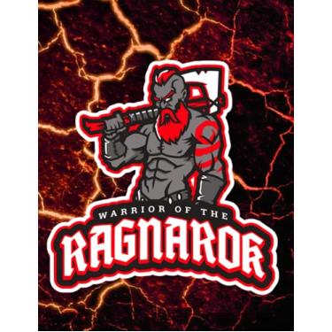 Imagem de Notebook Warrior of The Ragnarok - Fire Edition (Zhodin): College Ruled - 240 pages - Large 8,5 x 11 in