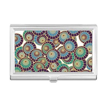 Imagem de Blue Art Guarda-chuva Ukiyo-e Japão, porta-cartões de visita