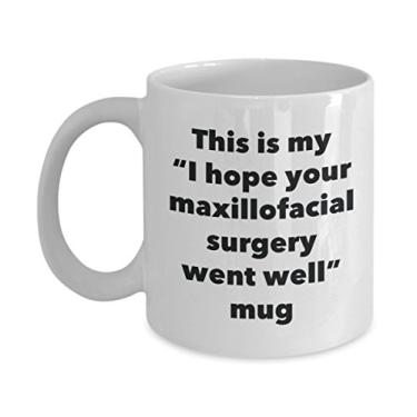 Imagem de Caneca This is My I Hope Your Maxillofacial Surgery Went Well - Caneca de café de cacau quente divertido - Presente Get Well Soon - Ideia de presente de mordaça