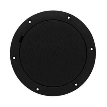 Imagem de TCH Portão de inspeção de placa redonda preta de 15,24 cm - tampa hermética para fora