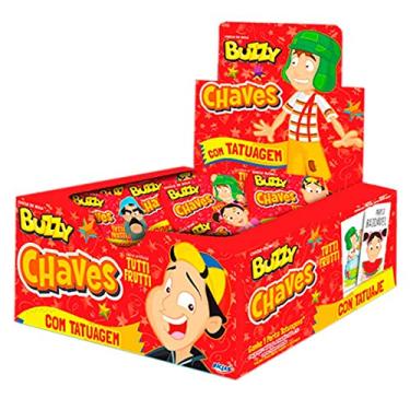 Imagem de Chiclete Chaves Buzzy Tutti Frutti Caixa C/100unid - 400g