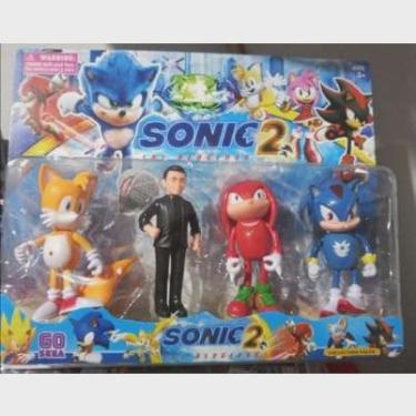 Kit c/ 5 Bonecos Action Figure Sonic The Hedgehog c/ acessórios - Just Toys