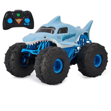 Carro de controle remoto Monster jam Megalodon anfíbio