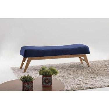 Imagem de Puff 140cm Pés Mel Horus Sofani Azul