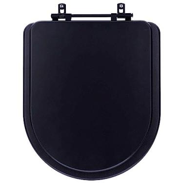 Imagem de Tampa De Vaso Carrara Preto Fosco Com Ferragem Preta