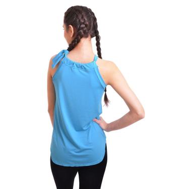 Imagem de Regata Feminina Fitness Azul Viscolycra com Proteção UV M