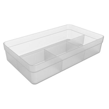 Imagem de Organizador De Gavetas Logic Com 4 Partes Transparente