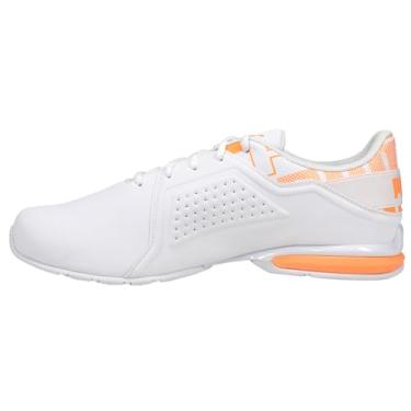 Imagem de PUMA Tênis de corrida masculino Viz Runner Repeat perfurado - laranja, branco, Laranja, branco, 12