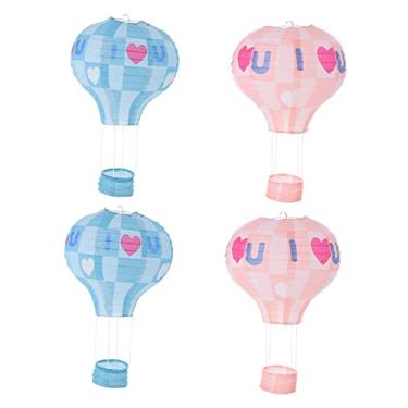 Imagem de 4 Pcs decoração presentes quentes papel japonês adornos de festa quente decorativos dobrar pingente cesta pendurada quente decorar cabo de aço