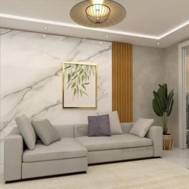 Imagem de Painel Ripado em Barra 250x49,6cm (1,24m²) WPC Gelius Móveis Naturale