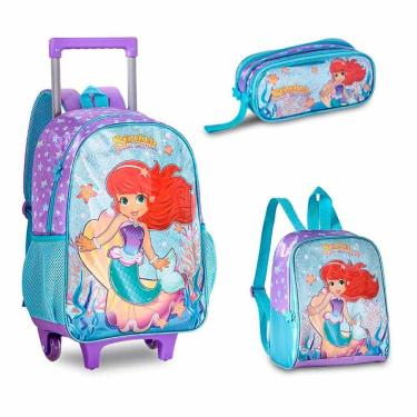 Imagem de Kit Escolar - Sereias - Mochila + Lancheira + Estojo - Clio Style
