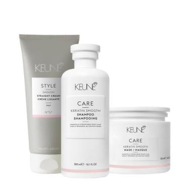 Imagem de Kit Keune Care Keratin Smooth Shampoo Máscara E Style Straight Cream N