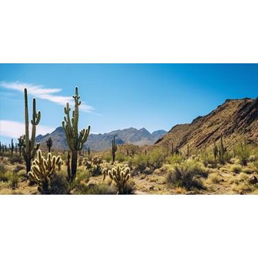 Imagem de Fundo de habitat de réptil, fundo retrô deserto oásis cacto terrário 72 x 18 em fundo com fita dupla face 8 EVA