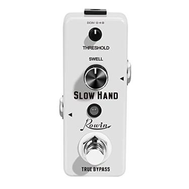 Imagem de Rowin Pedal digital de mão lenta para guitarra lenta combina reverberação ou atraso para guitarra elétrica baixo True Bypass (LEF-326)