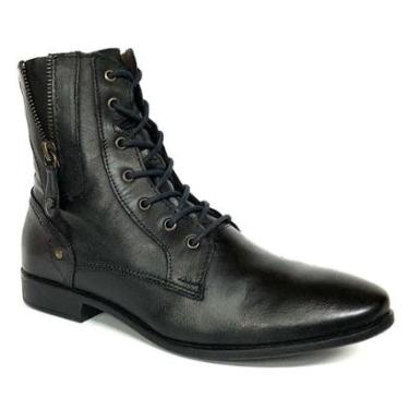 Imagem de Bota Perlatto Coturno Luna em Couro LUN677 Preto-Feminino