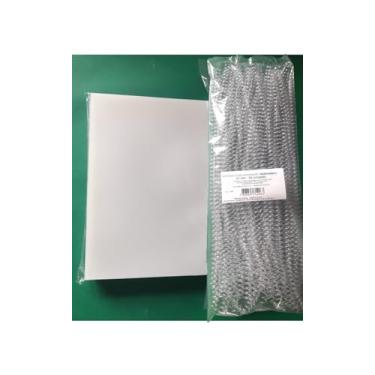 Imagem de Kit p/Encadernação A4 50 CAPA TRANSPARENTE LINE + 50 CAPA PRETO COURO + 50 ESPIRAIS 07 mm TRANSPARENTE