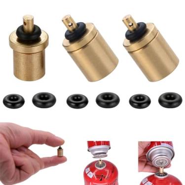 Imagem de SquEqu Pacote com 3 adaptadores de refil de gás, pontas de blastocisto, válvula de inflação, conector de bocal para cartucho Thermacell, refil de cilindro, tanque de gás, recipiente de garrafa, fogão,
