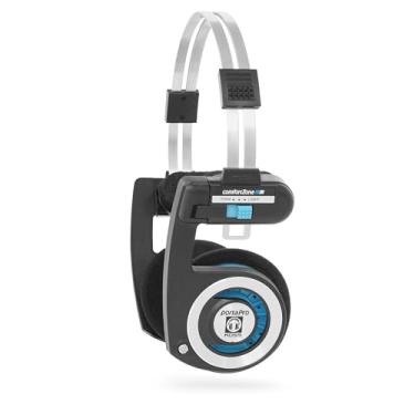 Imagem de Koss Fones de ouvido intra-auriculares Porta Pro Wireless 2.0 Bluetooth, bateria 20+ horas, carregamento USB-C, microfone, passagem de áudio analógico, estilo retrô, preto