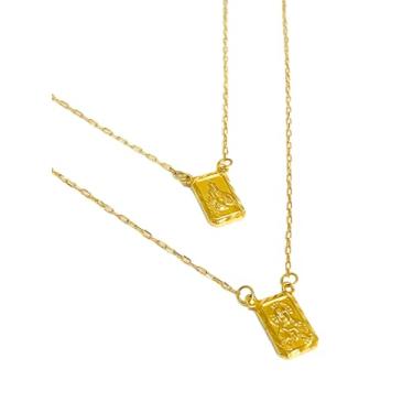 Imagem de Cordão Corrente Escapulário Masculino 60cm Ouro 18k 750 Medalhas 7x10mm c/Estojo e Certificado