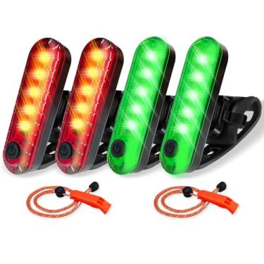 Imagem de Amzonly Pacote com 4 kit de luzes de navegação LED para caiaque de barco, bateria de luz de popa, fácil de encaixar para caiaque noturno, passeios de barco, canoagem, prancha de remo, jet ski, bote, 2