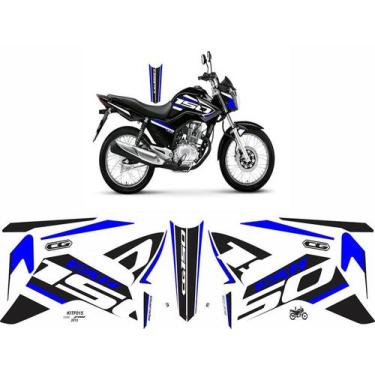 Imagem de Adesivo Cg Fan 150 2015 Kit Carenagem Azul Personalizado - Resitank