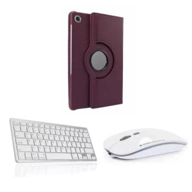Imagem de Capa com teclado bluetooth e Mouse bluetooth para tablet Samsung Galax