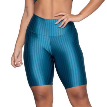 Imagem de Bermuda New Zig Fitness Vekyo Modas Feminina Ciclista 3D Ikat Roupa de